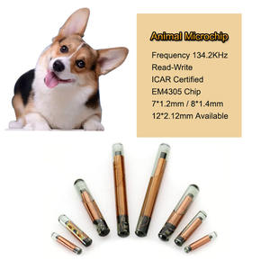 رقاقة Microchip PET EM4305 من نوع KHz رقاقة زجاجية معرف للحيوانات للكلاب رقاقة دقيقة قياسية دولية - Product Image 2