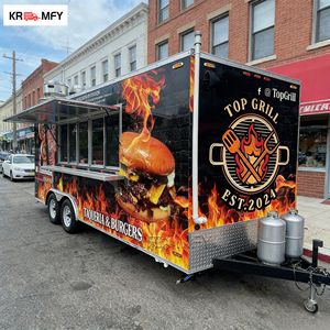 2026 Customized Mini Stainless Steel Fiberglass Ice Desserts Snack Food Chips USA Standard Mobile Food Truck Trailer - Product Image 3