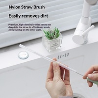 Kit de brosses en silicone 3-en-1 pour biberons, nettoyeur portable pour sucettes et pailles, base de support, brosse de nettoyage profond à 360° pour tasses