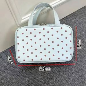 Grande Trousse de Maquillage Verticale Tendance Grande Capacité avec Fermeture Éclair – Couleurs Vives |   Organisateur de rangement réutilisable à compartiments |   Sac de voyage imperméable - Product Image 2