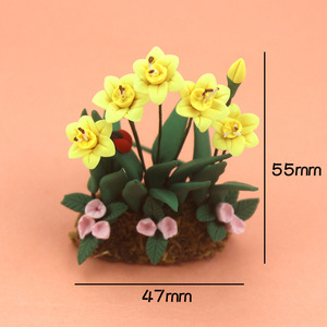 Xiaomiwu casa de muñecas accesorios modelo en miniatura accesorios de tiro arcilla suelo tulipán K125 - Product Image 6