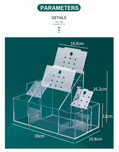 Élevage et incubateur à circulation automatique, Aquarium en acrylique pour poissons malades, Isolation de bureau, Aquarium pour poissons rouges avec pompes de 2.5W - Product Image 5