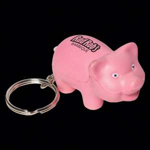 Porte-clés anti-stress en forme de cochon, promotionnel, économique, en PU - Product Image 3