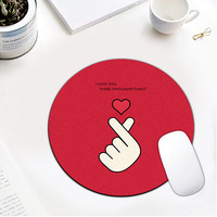 Tapis de souris rond en caoutchouc Lulin Anime avec base antidérapante et bord cousu 220x220mm pour PC/ordinateur portable