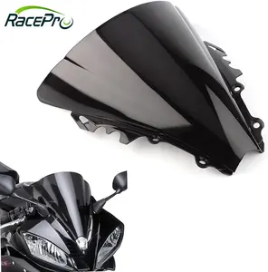 Accessoires moto RACEPRO Pare-brise plastique à double bulle PC pour Yamaha YZF 600 R6 2006 2007