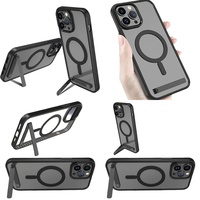 Casing Kristal Premium Dengan Penyangga untuk iPhone 15 Pro Max 17 Air 16 14 13 12 Plus 11, Sarung Ponsel Dropshipping, Penyangga Handphone
