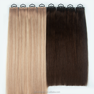 Extensions de cheveux humains à trame perforée, 100% vierges, double tirage, à injection, invisibles et sans couture, pour volume - Product Image 6