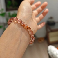 8 mm pierre naturelle magnifique énergie cristal bijoux rouge feu Quartz hématoïde guérison perles Bracelet