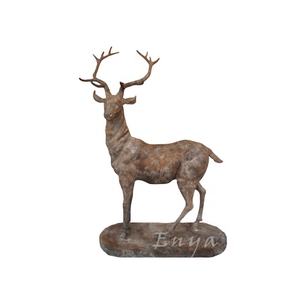 ヴィンテージ風の人気等身大鋳鉄鹿彫刻、大型動物鹿庭像、芝生屋外装飾用金属工芸品 - Product Image 2