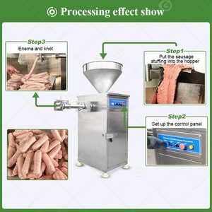Machine automatique pneumatique compacte pour le remplissage de saucisses, de viande et de poisson, prix en Chine - Product Image 4