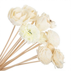Diffuseur à bâtonnets 50 ml avec boîte, parfum Pamplemousse pour salle de bain - Bâtonnets parfumés aux fleurs séchées, senteur pastèque et sel marin, sans BPA - Product Image 2