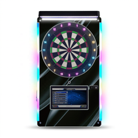 MINI-S7 Mini Machine de fléchettes électronique, 16 jeux, à monnayeur, éclairage LED, écran 15,6 pouces, qualité commerciale, pour bar, en alliage
