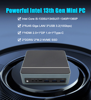 Mini PC EGLOBAL Fan con Intel Core Ultra7 155U, 2*DDR5, SSD M.2, Windows 10, HD, DP, Tipo-C, 5*USB, 2*RJ45 Giga LAN, Linux, BIOS