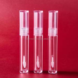 Tube de gloss à lèvres transparent rond Maxfree 4ml/5ml, conteneur vide avec impression sérigraphique pour rouge à lèvres et usage cosmétique - Product Image 2