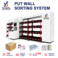 Sistema Automático de Clasificación de Pared 3D YJ-INTL, Máquina Clasificadora de Pedidos para Almacén Personalizable, Estructura de Acero Inoxidable de Alta Capacidad