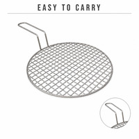 Grille de cuisson en treillis métallique en acier inoxydable pour barbecue de camping, pique-nique en jardin, fête de jardin, facile à utiliser et à nettoyer, pour la cuisson des légumes