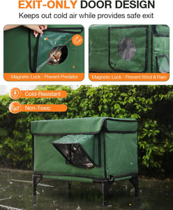 Best-seller Lit pour chat Chauffage extérieur et isolation Lit pour chat pliable Cage pour chat Chaton Pépinière - Product Image 3
