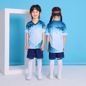 Детские футбольные комплекты: футболка с коротким рукавом и шорты, спортивная командная форма для лета и осени, дышащая, быстросохнущая, унисекс, для подростков, с возможностью нанесения собственного рисунка - Product Image 5