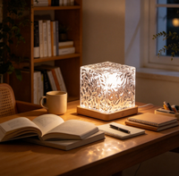 Lampe de projection LED romantique effet vague d'eau et ciel étoilé - Fonctionne sur piles, intensité réglable, lumière d'ambiance de luxe pour chambre à coucher