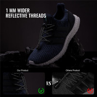 Lacets de chaussures élastiques réfléchissants ronds de 3 mm sans nœud avec boucle de verrouillage en plastique, unisexe, pour adultes, pour chaussures de sport