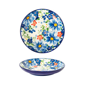 Vente en gros Nouveau design bohème 6.5 pouces en céramique plat en os jetable ménage petite assiette plat pour collation de fruits régime plat froid - Product Image 5