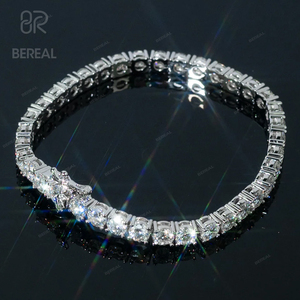 Igi Gia Chứng Nhận Phòng Thí Nghiệm Grown Kim Cương Tennis Chuỗi Vòng Đeo Tay Tùy Chỉnh Iced Ra Vvs Phòng Thí Nghiệm Tạo Ra Làm Kim Cương Tennis Vòng Cổ Trang Sức - Product Image 1