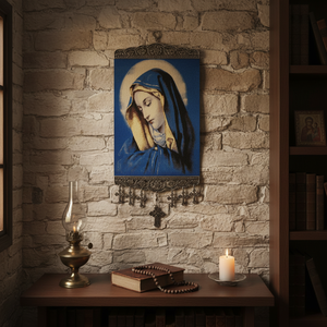 20 Cm decoración de pared con turco tela tejida con Christian ortodoxa y católica icono de Turquía - Product Image 3