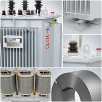 Transformateur à noyau amorphe tridimensionnel SBH25 10kV 160-1600kVA, efficacité de classe 1, type huile, réservoir scellé