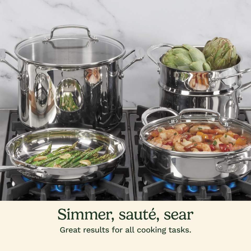 Chef. Select Cookware Wholesale Customization 11-Piece Cookware Set Chef's Classic Stainless ...