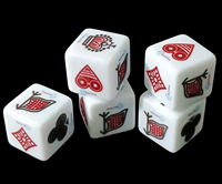 Hochwertiges professionelles individuelles Design bedrucktes Logo Muster Material Acryl 16 mm Polyeder D6 leere Casino-Wetten