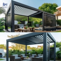 Pergola à lames orientables en aluminium 6063-T5 robuste, résistante aux ouragans, pavillon métallique automatique, prix de gros direct usine