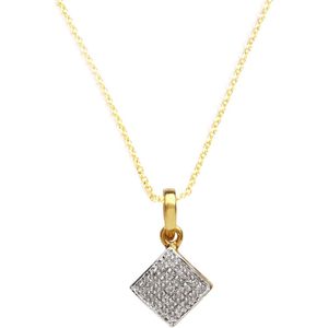 Collier avec pendentif en diamant 0,08 carats, diamant blanc taille ronde, argent sterling, chaîne de 18 pouces, pour femme, à porter au quotidien - Product Image 1