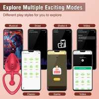 Vibrateur portable pour clitoris et point G avec application, en silicone de qualité alimentaire, pour adultes, ajoute du plaisir aux couples