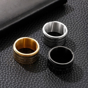 Anillo de Pareja para Hombre, Chapado en Oro y Plata, Acero Inoxidable, Estilo Hip Hop con Zirconia y Moissanita, Anillo de Regalo - Product Image 2