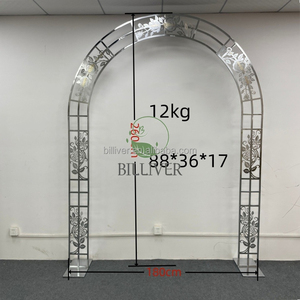 Struttura Shinny in metallo <span class=keywords><strong>cuore</strong></span> floreale ad arco a tutto tondo porte <span class=keywords><strong>di</strong></span> flure cornice <span class=keywords><strong>di</strong></span> nozze decorazione <span class=keywords><strong>di</strong></span> compleanno sfondo sfondo - Product Image 3