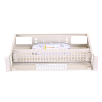 Boîtier de distribution optique (ODF) 1U 19 pouces pour montage en rack, panneau de brassage à fibres optiques gris avec porte frontale anti-poussière