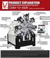 Fil rotatif sans cames CNC 12 axes formant la machine Machine d'enroulement à ressort 220V avec composants de base PLC