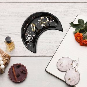 Custom Logo Moon Tray <b>Ceramic</b> <b>Ring</b> Holder Jewelry Display Organizer - Product Image 5