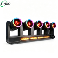 Yinuo Professionnel Double Face Rotation Infinie 10x60W LED RGBW + 8x30W Stroboscope Jaune Doré avec 10x Bandes LED pour Bar KTV Club
