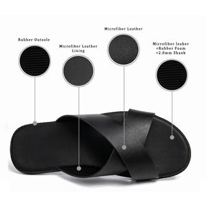 Sandali Estivi da <span class=keywords><strong>Uomo</strong></span> in Microfibra con Suola in <span class=keywords><strong>Gomma</strong></span>, Comodi e Traspiranti, Antiscivolo, per Uso Esterno - Product Image 2