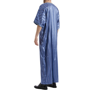 Thobe musulman simple, vêtement islamique Abaya, longue tunique Kaftan, <span class=keywords><strong>Roba</strong></span> arabe pour hommes avec poches zippées - Product Image 3