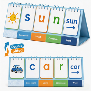 Custom Educational Board Game Phonics Game Vocabulary Learning Flashcard Cognitive Memoroy Card Double Sided Spelling Flip Chart - Product Image 1