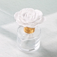 Diffuseur de parfum Finru Reed, pierre aromatique, bouteille en verre 100 ml, fleur en porcelaine, céramique, parfum d'ambiance, huile essentielle parfumée, désodorisant