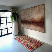 Peinture à l'huile abstraite Wabi-Sabi, peinte à la main sur toile, style crémeux, sans cadre, décoration intérieure pour salon et salle à manger, luxe
