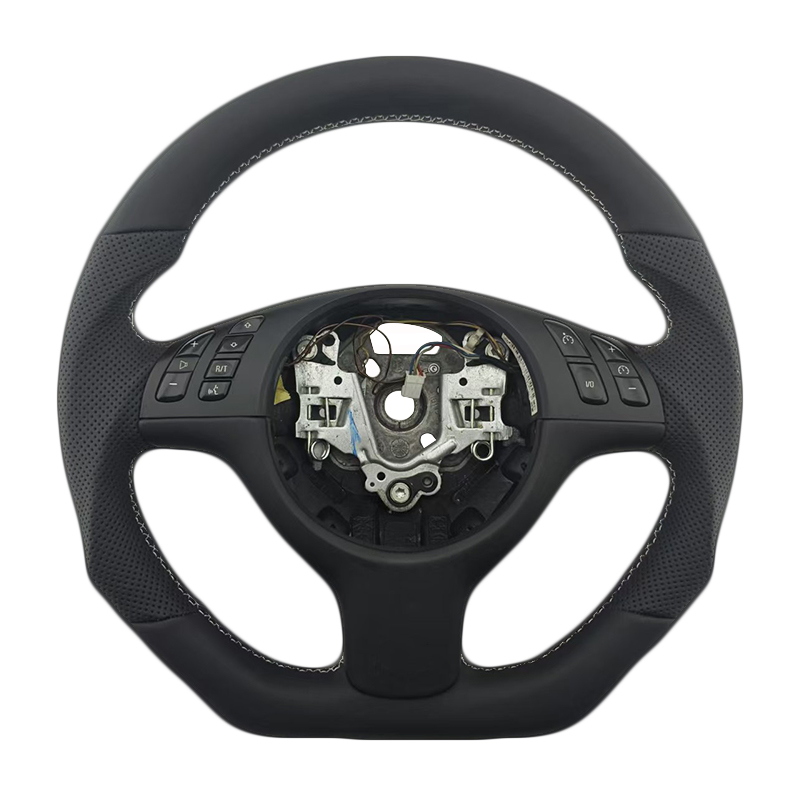 No Button frame+Perforated Leather+Leather+White Stitching