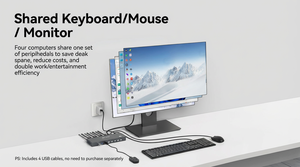 <span class=keywords><strong>Commutateur</strong></span> <span class=keywords><strong>KVM</strong></span> <span class=keywords><strong>DisplayPort</strong></span> 8K MT-VIKI 4 entrées 1 sortie DP1.4 avec 4 ports USB 3.0 pour partager 1 moniteur, clavier, souris, clé USB, imprimante - Product Image 5
