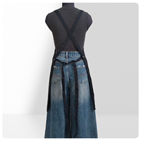 Tablier en toile imprimé avec logo, version coréenne, pour cuisine et nettoyage, réutilisable, tendance, sans manches, vêtements de travail pour hommes et femmes