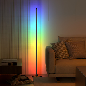 Rgbic 1.35m thông minh LED môi trường xung quanh ánh sáng Đèn sàn hiện đại tối giản kim loại góc ứng dụng/Wifi/điều khiển cho phòng khách - Product Image 5