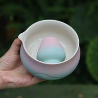 Ensemble de fouets à matcha japonais de qualité supérieure Astief Wholesale, ensemble de matcha bleu rose, bol à matcha dégradé, support pour bol à matcha
