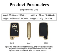 Housse de clé de voiture en TPU pour Toyota Highlander, étui de clé télécommande à 3 boutons, coque de protection anti-rayures, porte-clés
